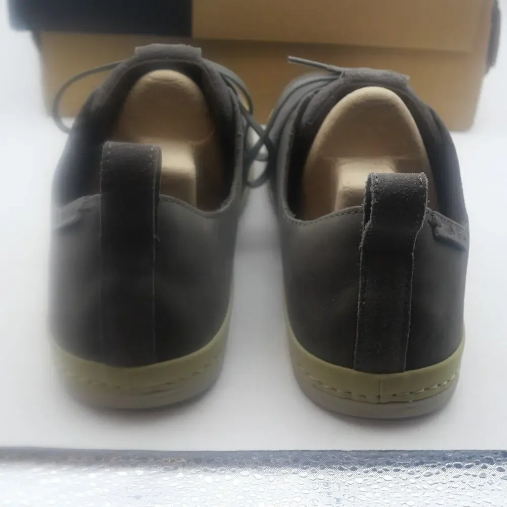 NEW Teva Men's 12 Canyon Life Leather Loafer Tie Up Shoes Dark Gull Grey